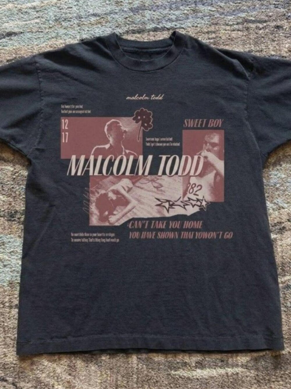 Black Malcolm Todd graphic t-shirt